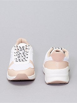 Sneakers van gaasstof met dikke zool - Kiabi