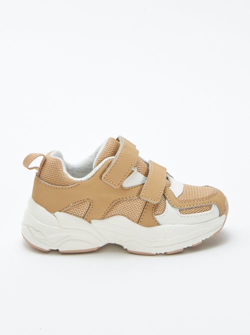 Sneakers van imitatieleer en mesh - Kiabi Sneakers van imitatieleer en mesh - Kiabi