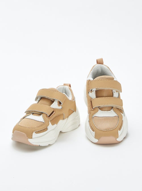 Sneakers van imitatieleer en mesh - Kiabi Sneakers van imitatieleer en mesh - Kiabi