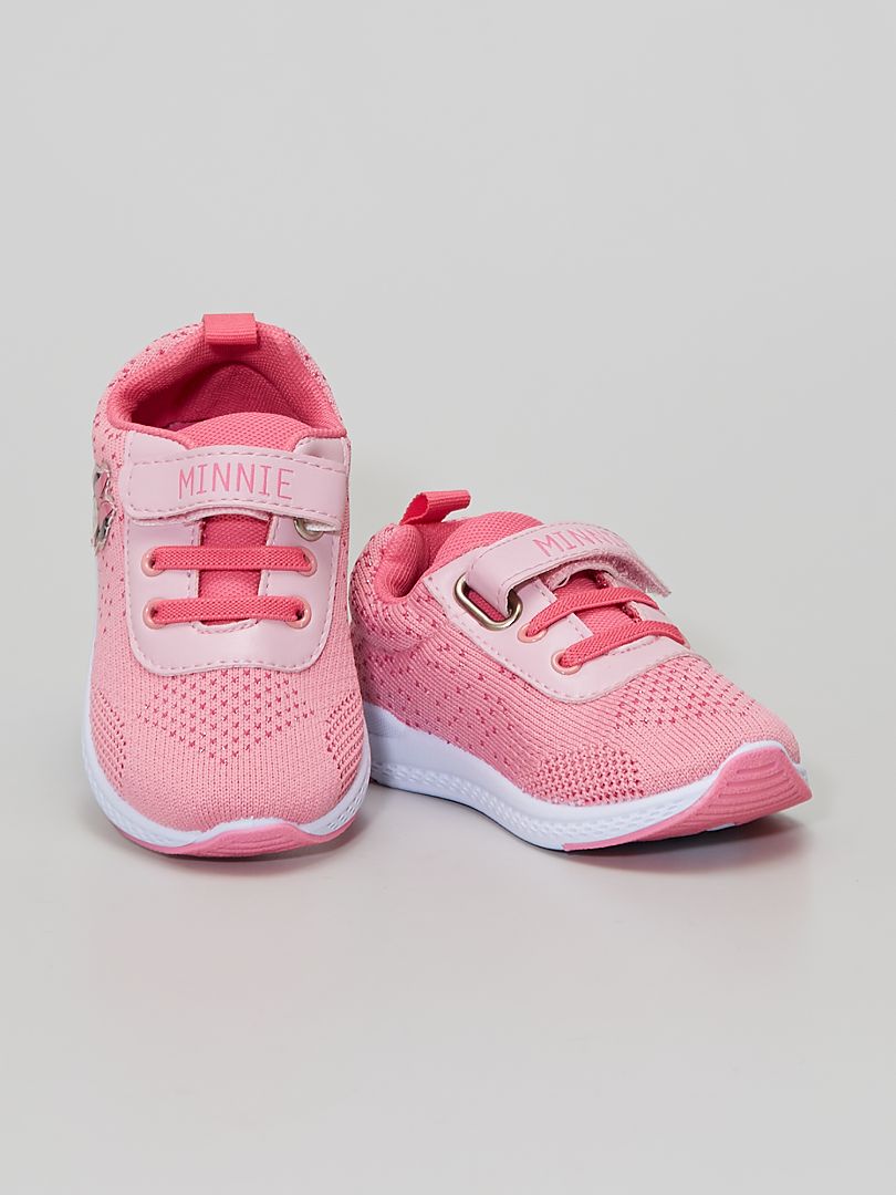 Sneakers van mesh met Minnie-print roze - Kiabi