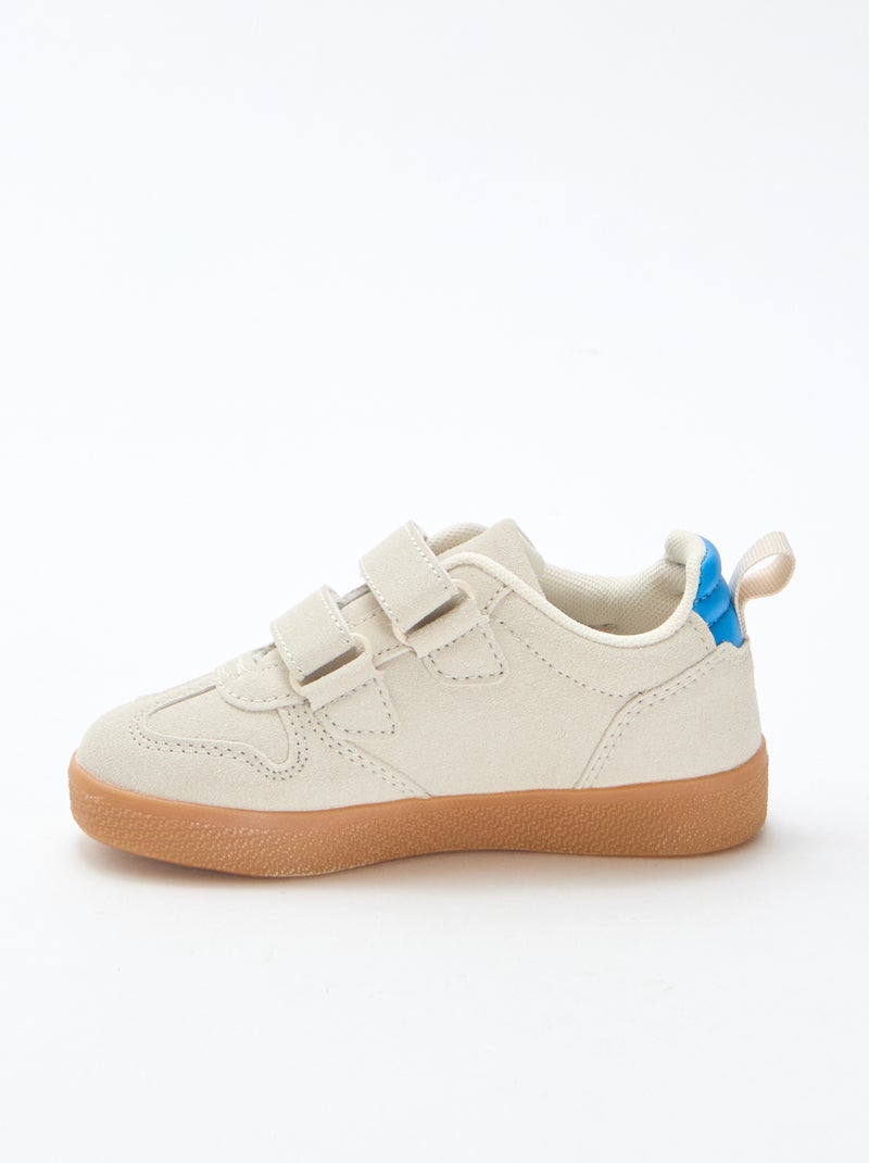 Sneakers van suèdine met klittenband Blauw - Kiabi