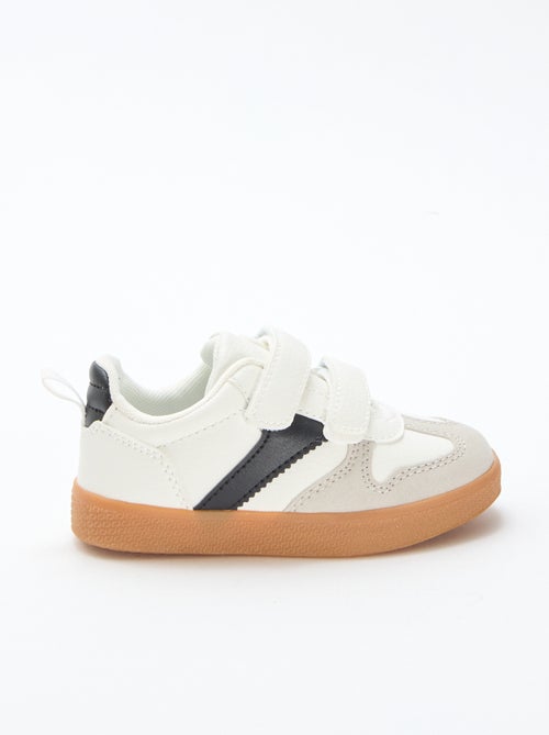 Sneakers van suèdine met klittenband - Kiabi