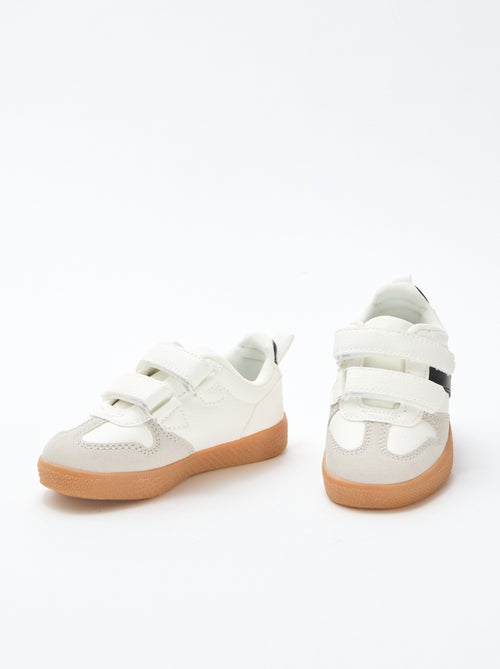 Sneakers van suèdine met klittenband - Kiabi