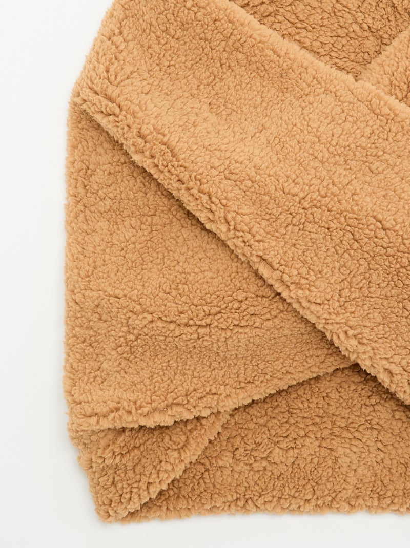 Snood met schapenvachteffect Bruin - Kiabi