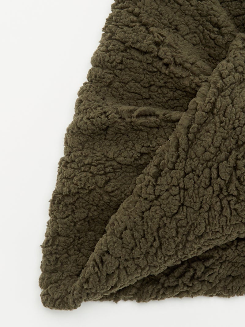 Snood met schapenvachteffect Kaki - Kiabi