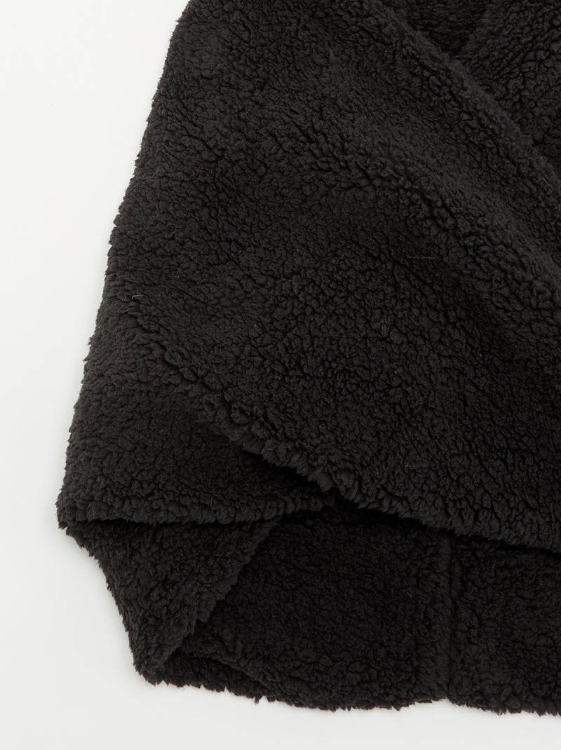 Snood met schapenvachteffect Zwart - Kiabi