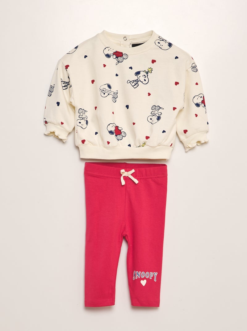 Snoopy-setje met sweater + legging - 2-delig ROOD - Kiabi