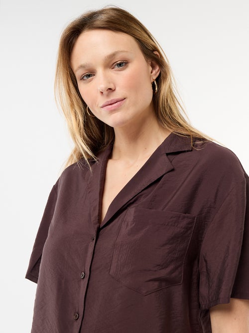 Soepe blouse met korte mouwen - Kiabi