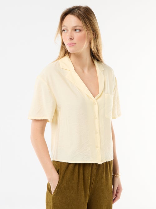 Soepe blouse met korte mouwen - Kiabi