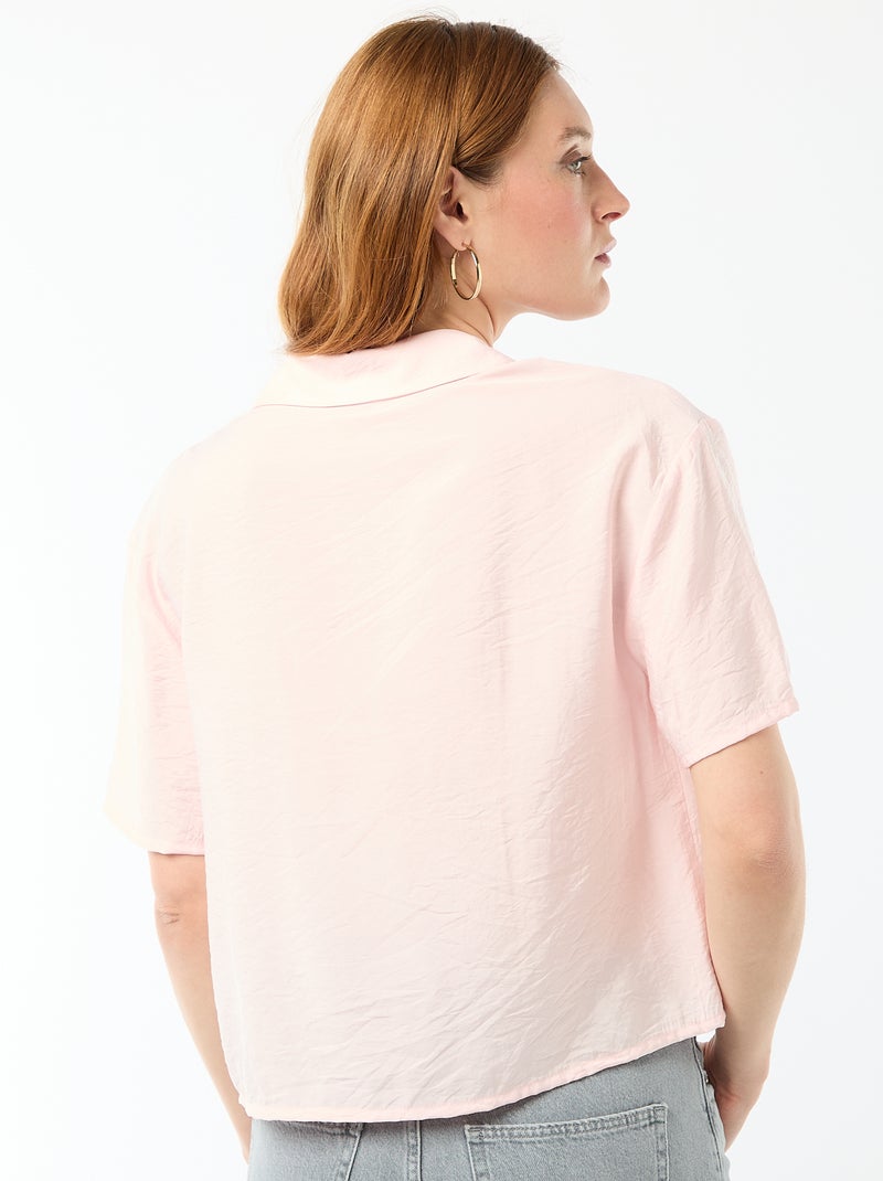Soepe blouse met korte mouwen Rose - Kiabi