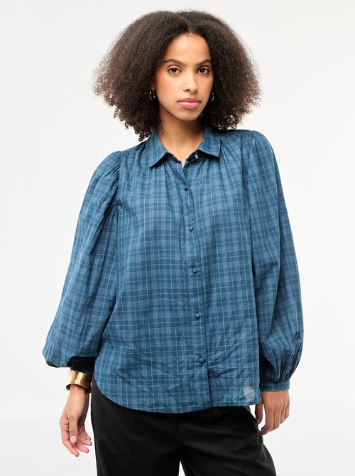 Soepe blouse met ruitprint - Kiabi