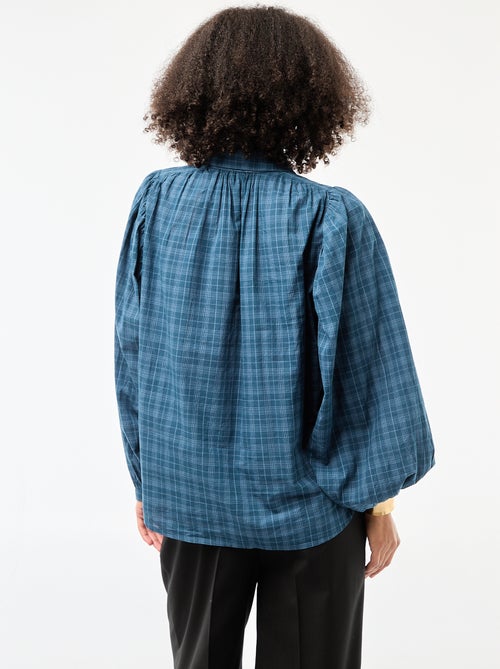 Soepe blouse met ruitprint - Kiabi