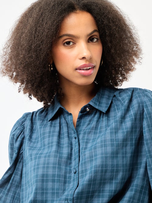 Soepe blouse met ruitprint - Kiabi