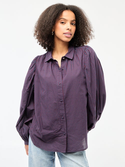 Soepe blouse met vichyprint - Kiabi