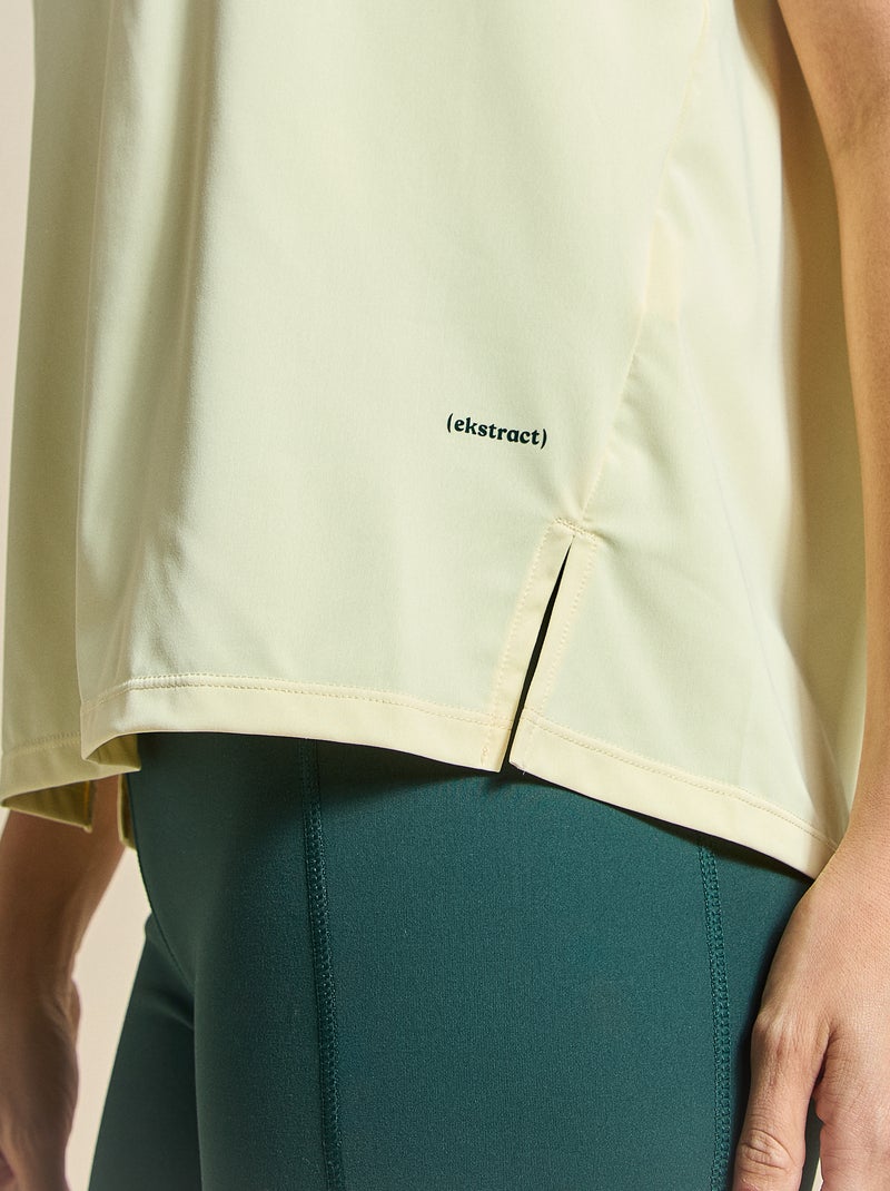 Soepel T-shirt met split aan de achterkant - (ekstract) Geel - Kiabi