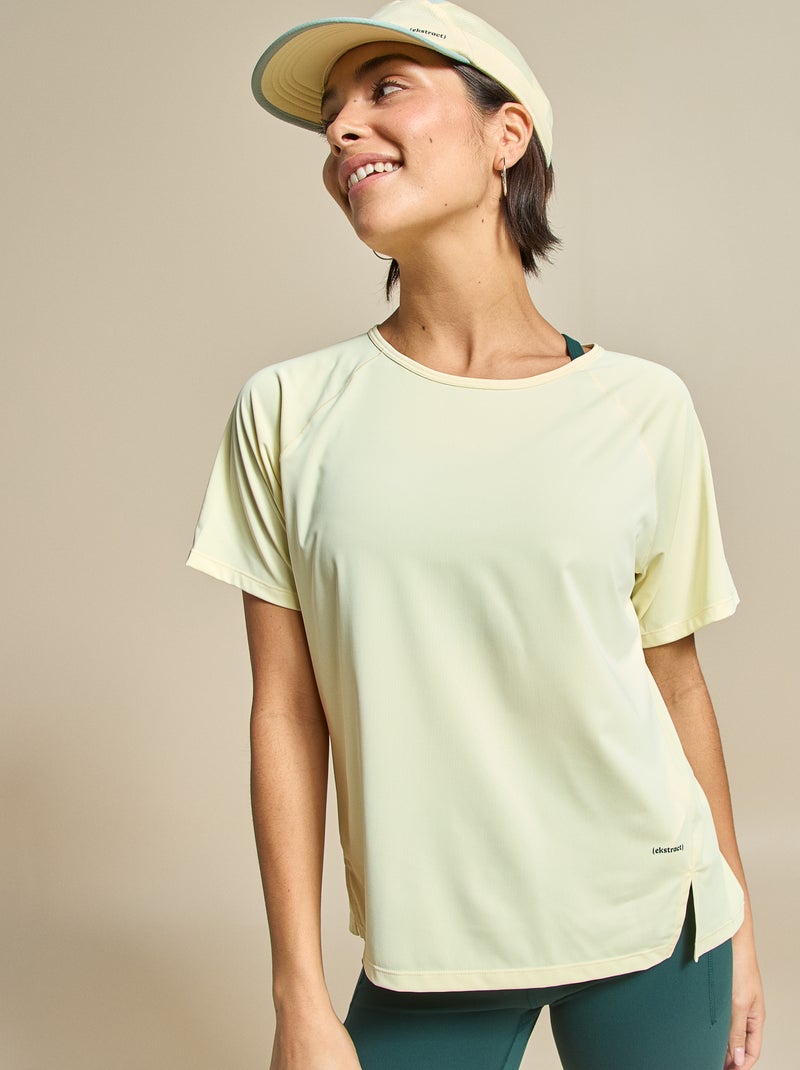Soepel T-shirt met split aan de achterkant - (ekstract) Geel - Kiabi