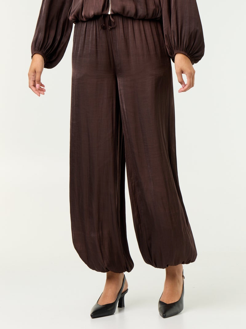 Soepele ballonbroek Bruin - Kiabi