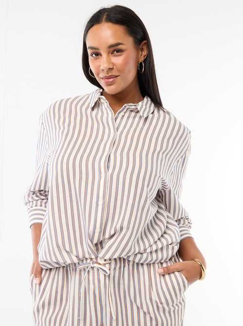 Soepele blouse met lange mouwen - Kiabi