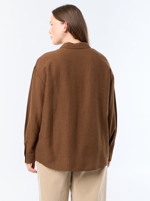 Soepele blouse met lange mouwen - Kiabi