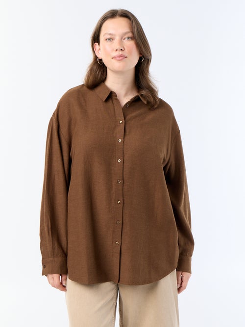 Soepele blouse met lange mouwen - Kiabi