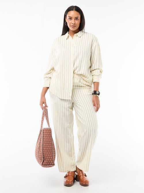 Soepele blouse met lange mouwen - Kiabi