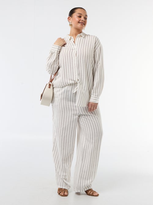 Soepele blouse met lange mouwen - Kiabi