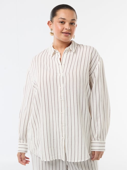 Soepele blouse met lange mouwen - Kiabi