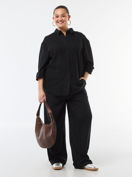 Soepele blouse met lange mouwen - Kiabi