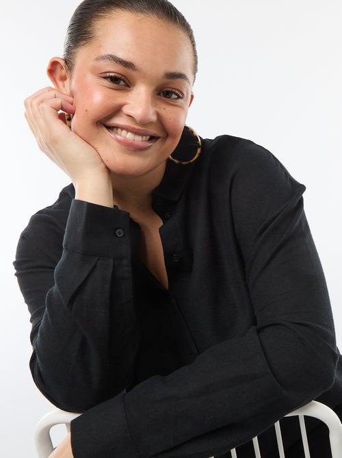 Soepele blouse met lange mouwen - Kiabi