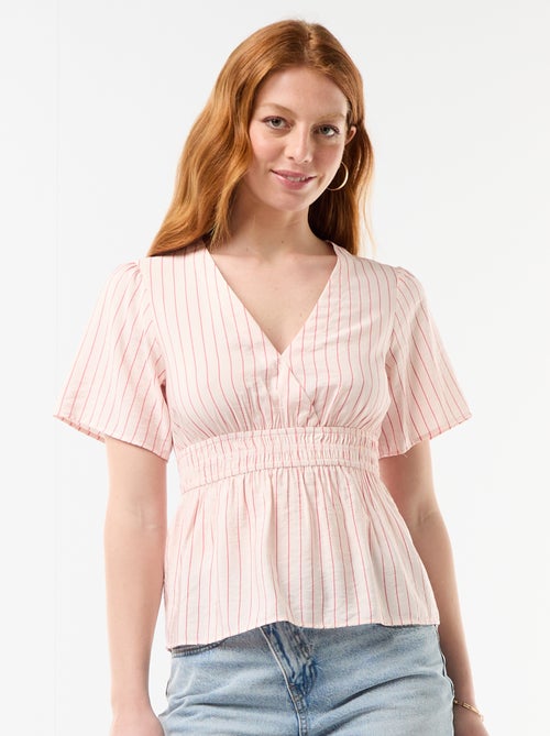 Soepele blouse met uitlopend model - Kiabi