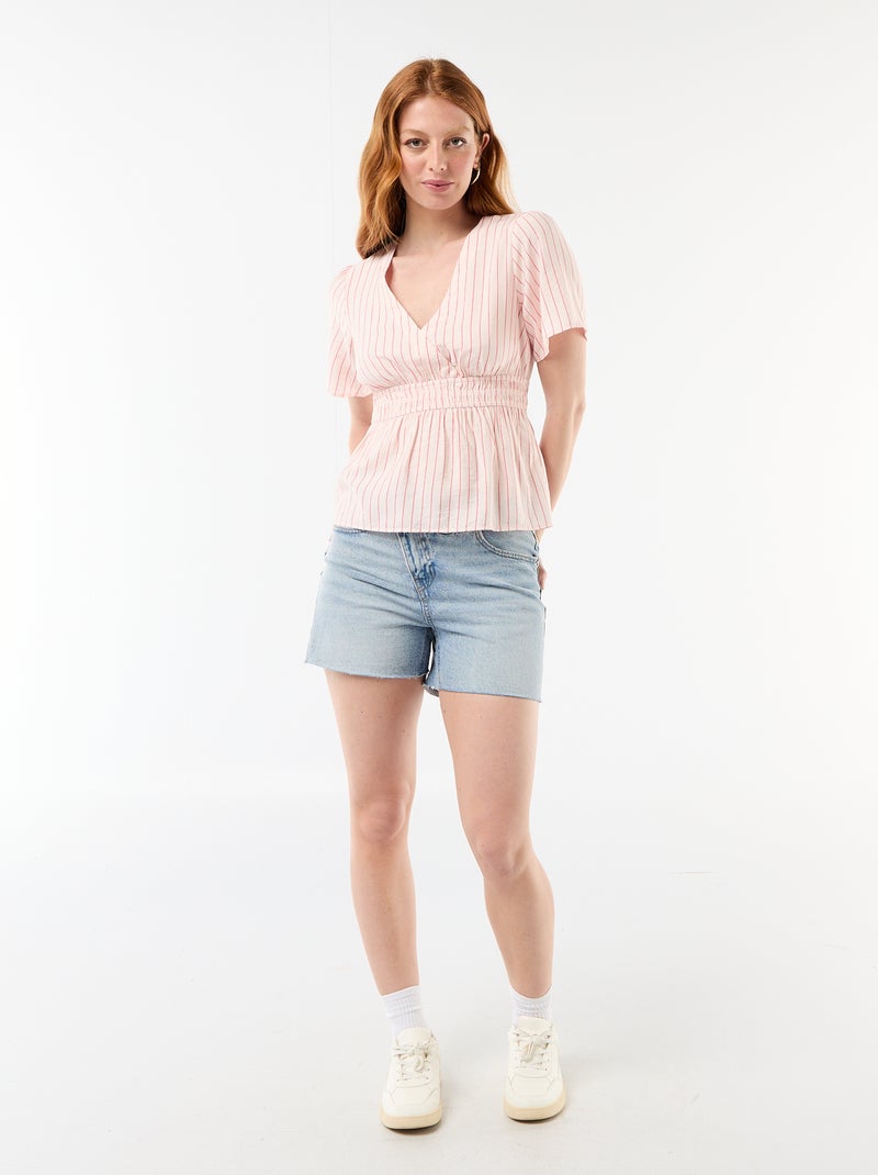 Soepele blouse met uitlopend model Rose - Kiabi