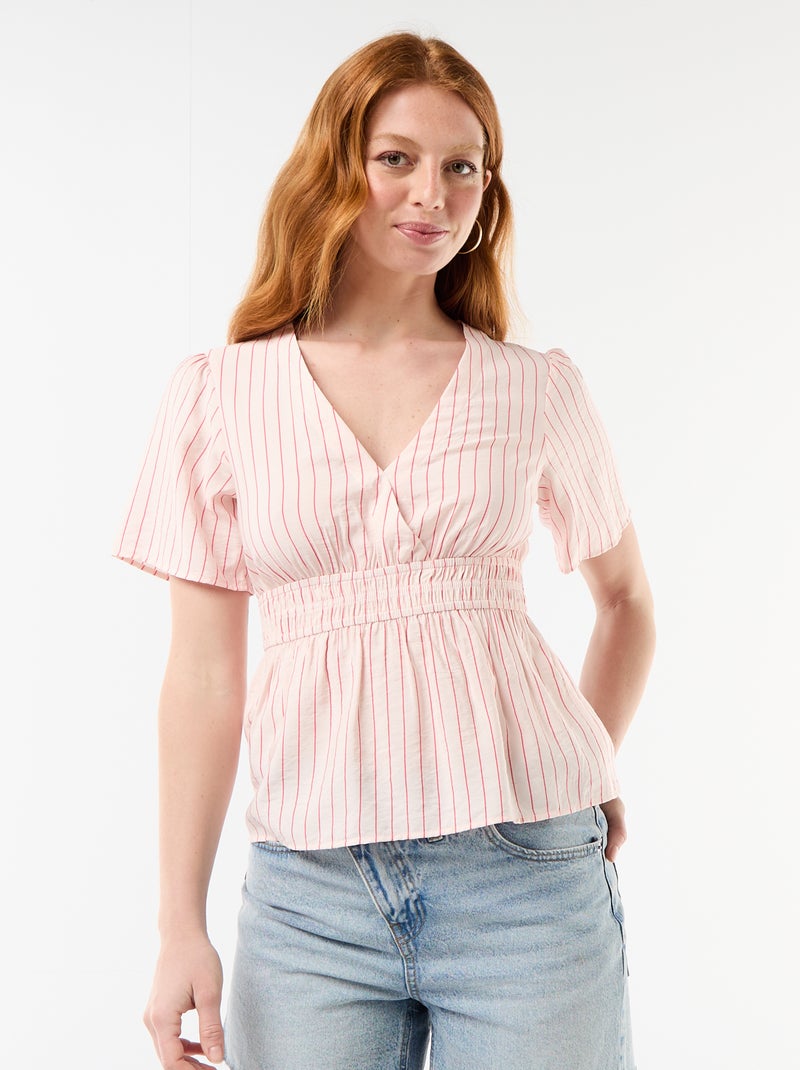 Soepele blouse met uitlopend model Rose - Kiabi