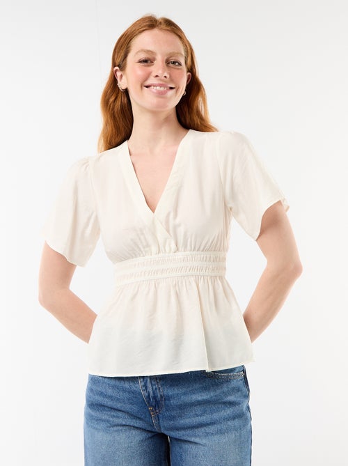 Soepele blouse met uitlopend model - Kiabi