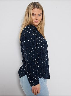 Dames Size+ - Soepele blouse met zak - Kiabi