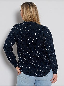 Dames Size+ - Soepele blouse met zak - Kiabi