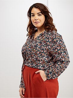 Dames Size+ - Soepele blouse met zak - Kiabi