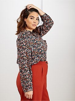 Dames Size+ - Soepele blouse met zak - Kiabi