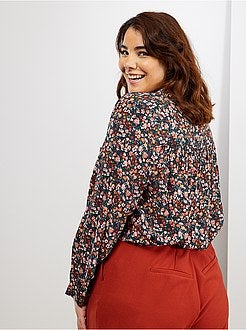 Dames Size+ - Soepele blouse met zak - Kiabi