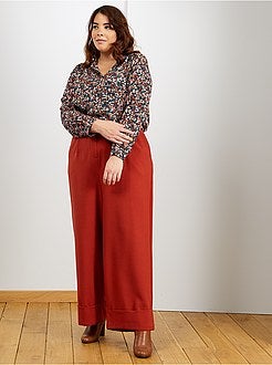 Dames Size+ - Soepele blouse met zak - Kiabi