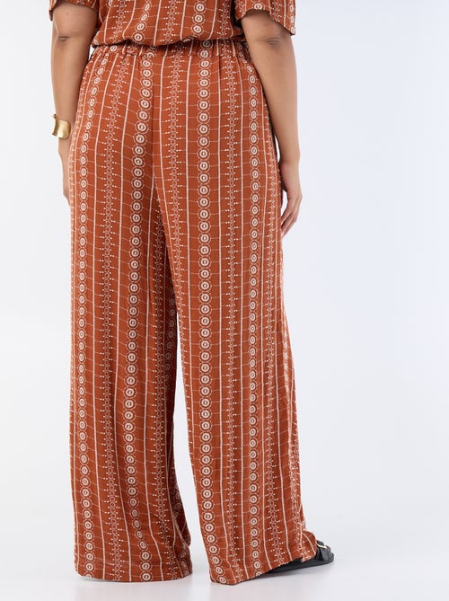 Soepele broek met borduursels - Kiabi