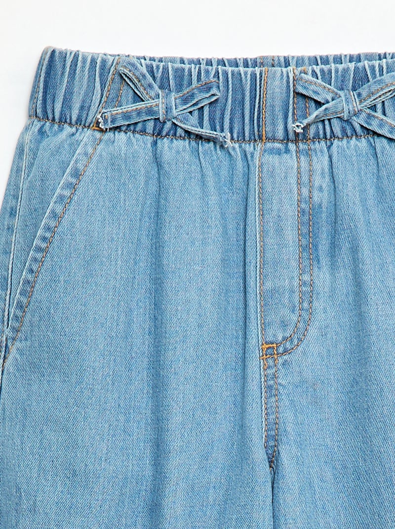 Soepele broek met jeanslook Blauw - Kiabi