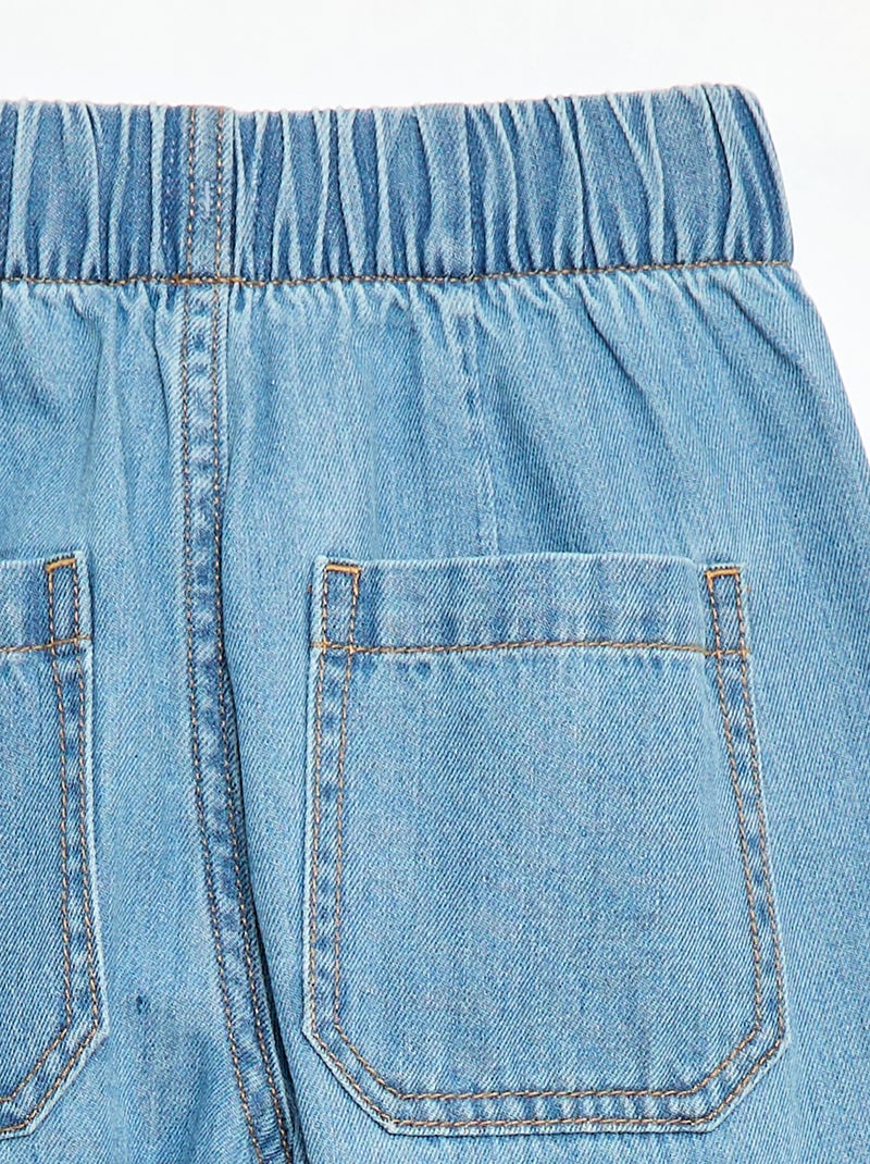 Soepele broek met jeanslook Blauw - Kiabi