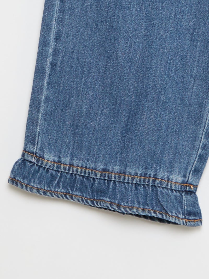 Soepele broek met jeanslook Donkerblauw - Kiabi