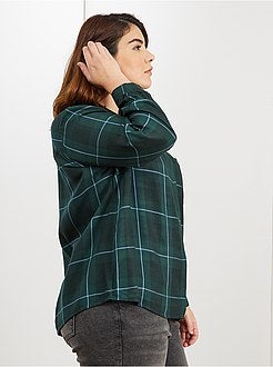 Soepele geruite blouse - Kiabi