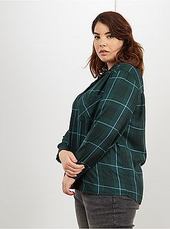 Soepele geruite blouse - Kiabi