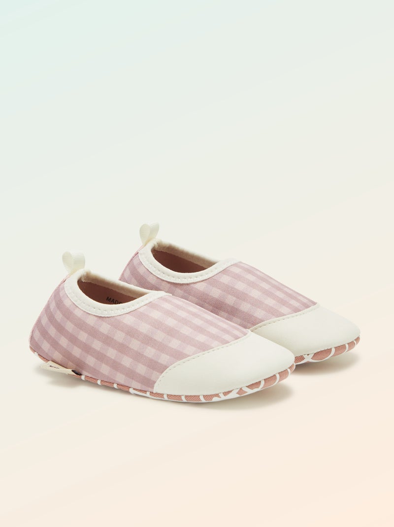 Soepele slofjes - motoriek 2 - Kitchoun Rose - Kiabi