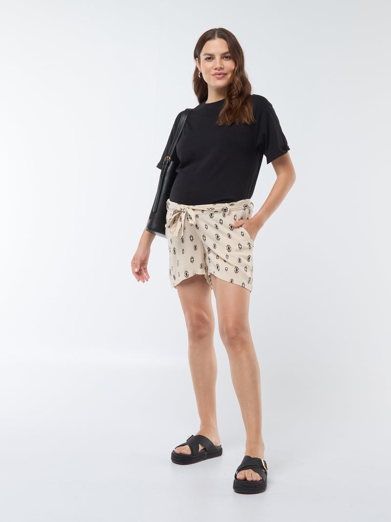 Soepele zwangerschapsshort 'Only' BIEGE - Kiabi