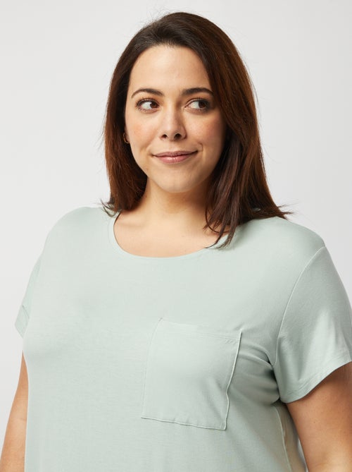 Soepelvallend, gestreept nachthemd - Kiabi