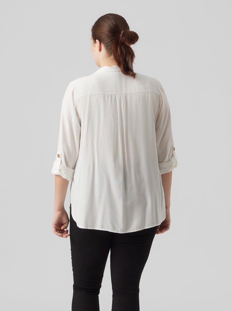 Soepelvallend overhemd 'Vero Moda Curve' WIT - Kiabi