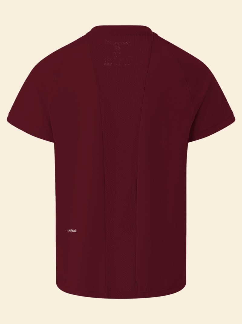 Soepelvallend sport T-shirt met korte mouwen (Ekstract) Rood - Kiabi